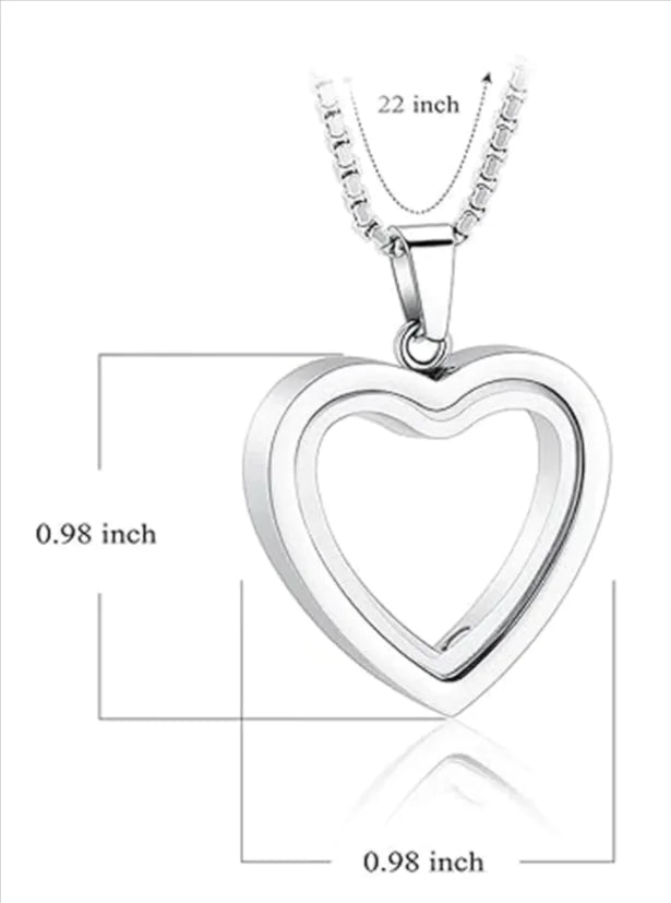 Heartfelt Remembrance: Stainless Steel Heart-Shaped Pendant