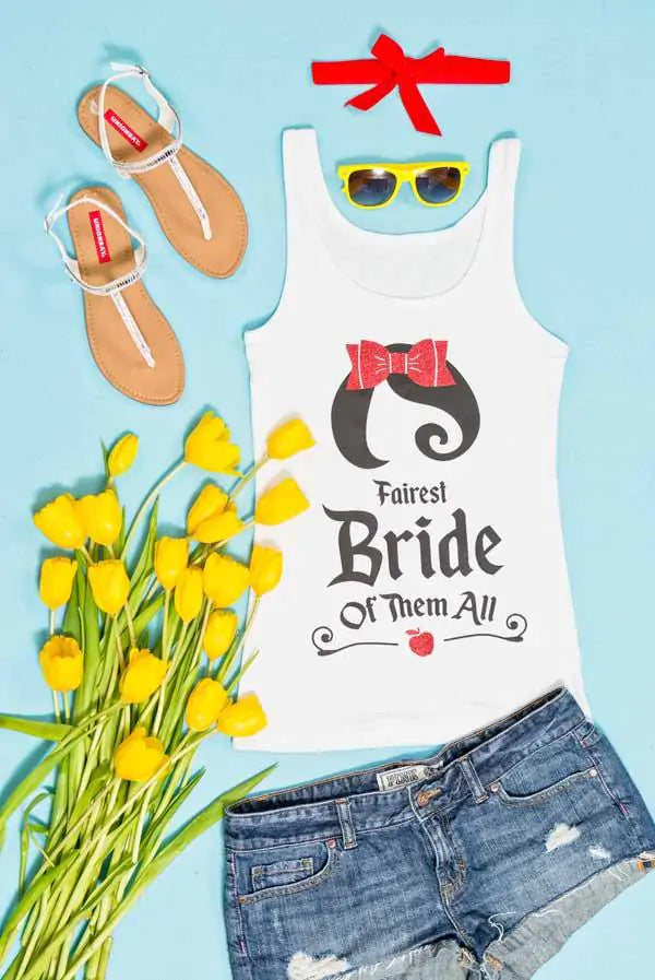 Bachelorette Party Shirts | Snow Bride and the Seven Bridesmaids | Fitted Tanks